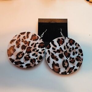 Oversized Animal Print Earrimgs
